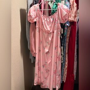Floral Pink Women’s Cottagecore Dress